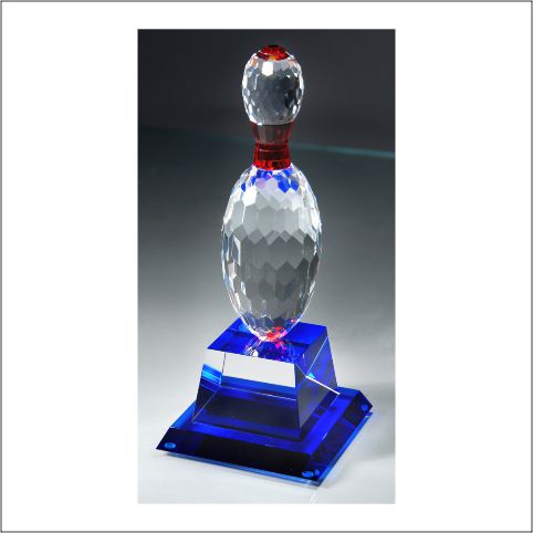 Crystal Bowling Trophy 10" 1