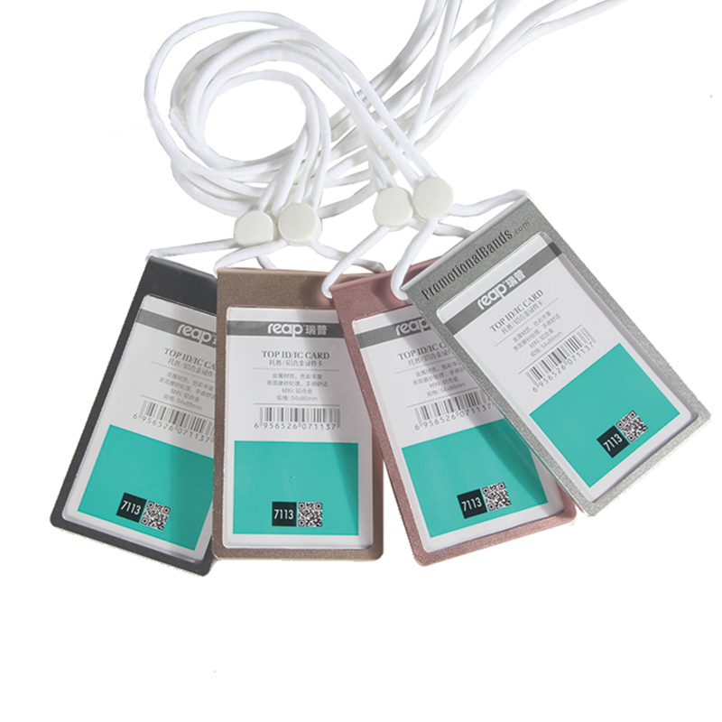 Aluminum ID Badge Holder with Neck Cord 2