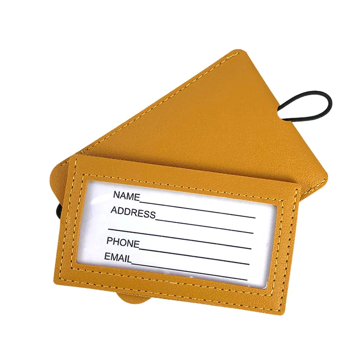 PU Leather Luggage Tag With Elastic Strap 11