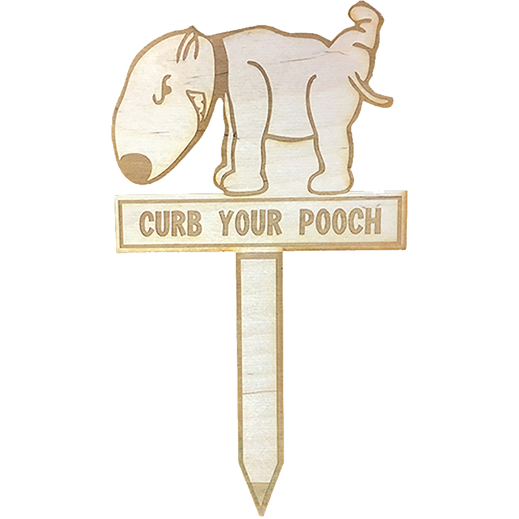 Custom Wood Garden Stakes: 3" W x 8" H x 1/4" D