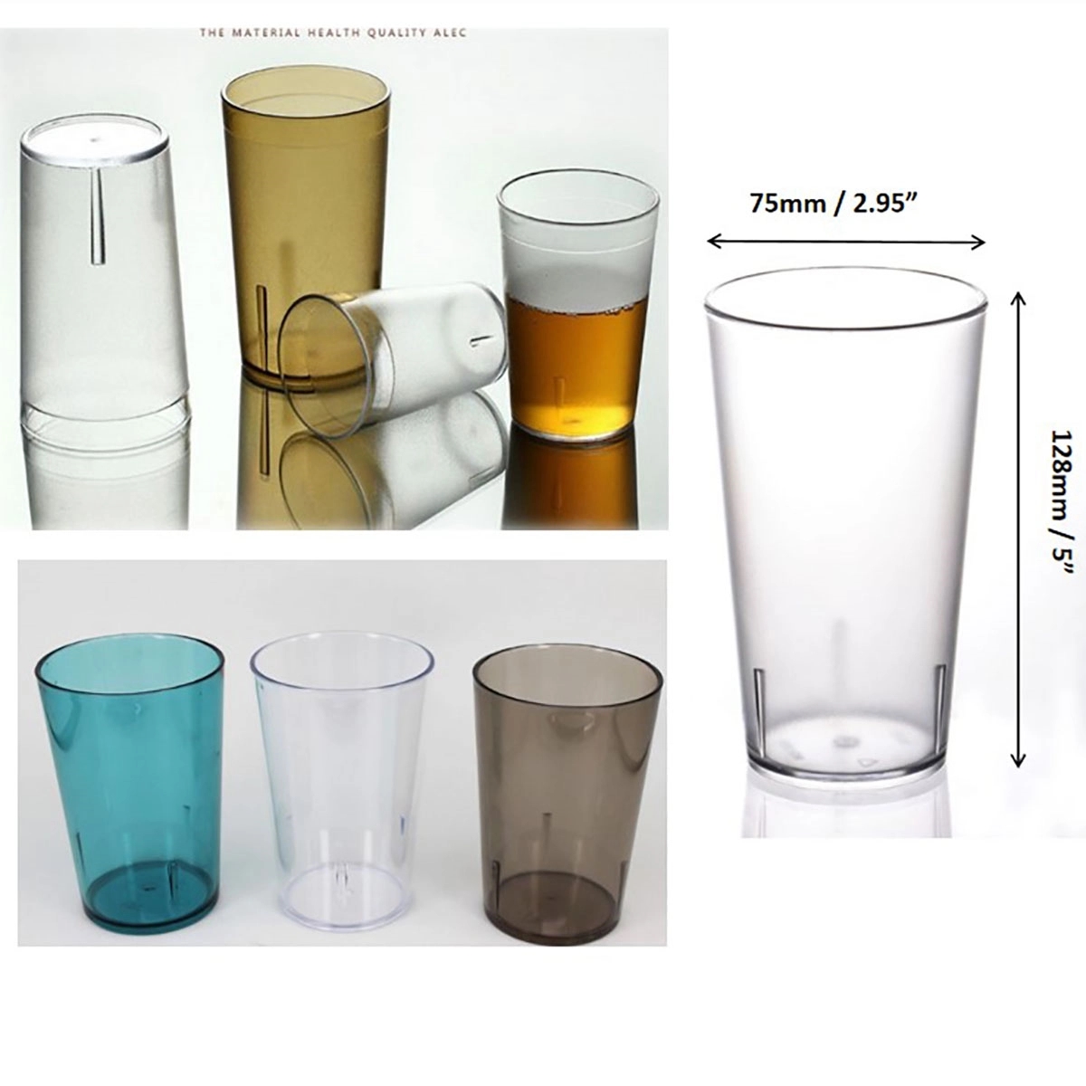 12Oz Matt Frosted Plastic Beer Cups 3