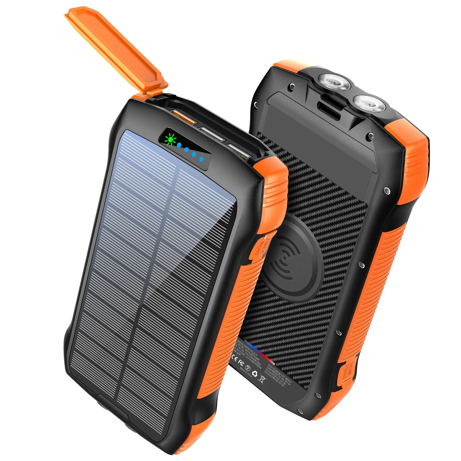 Solar Power Bank With Wireless Charging 6
