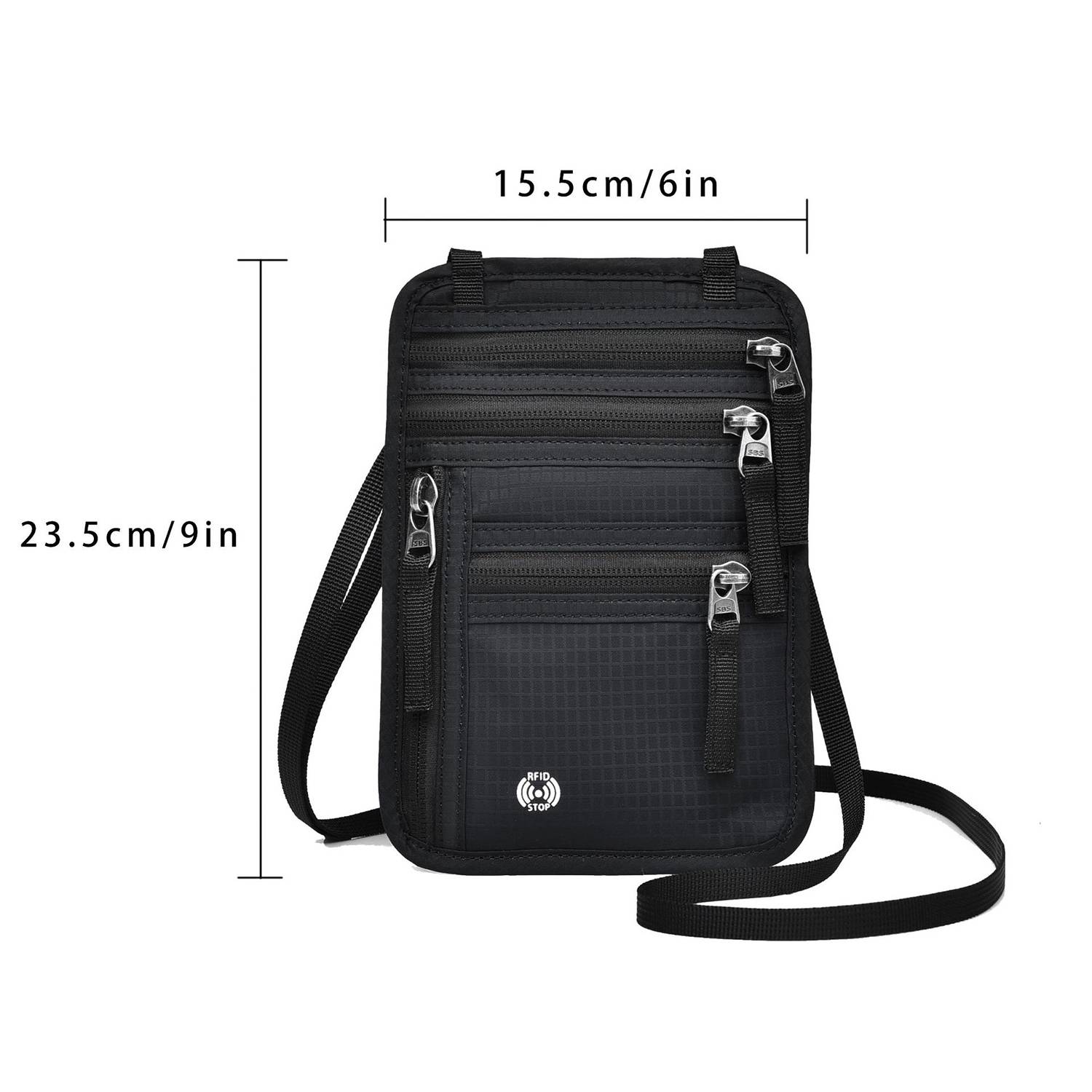 RFID Blocking Neck Wallet Travel Pouch 3