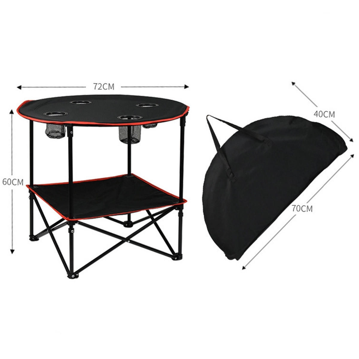 Portable Camping Table With 4 Cup Holders 3