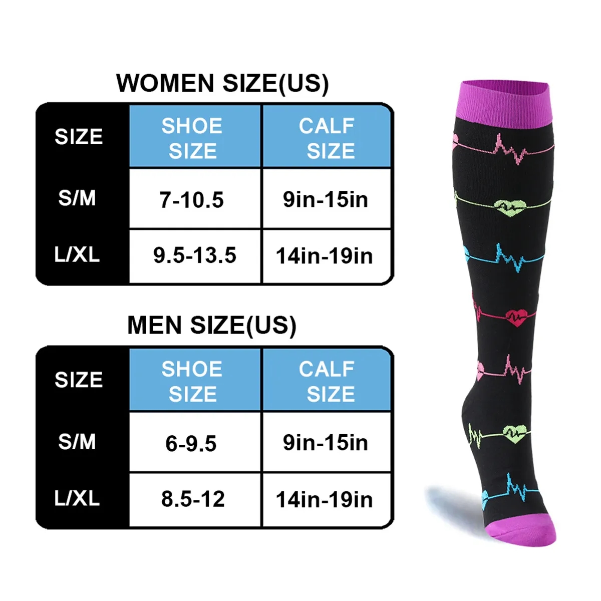 Compression Socks for Women & Men Circulation 15-20mmHg 5