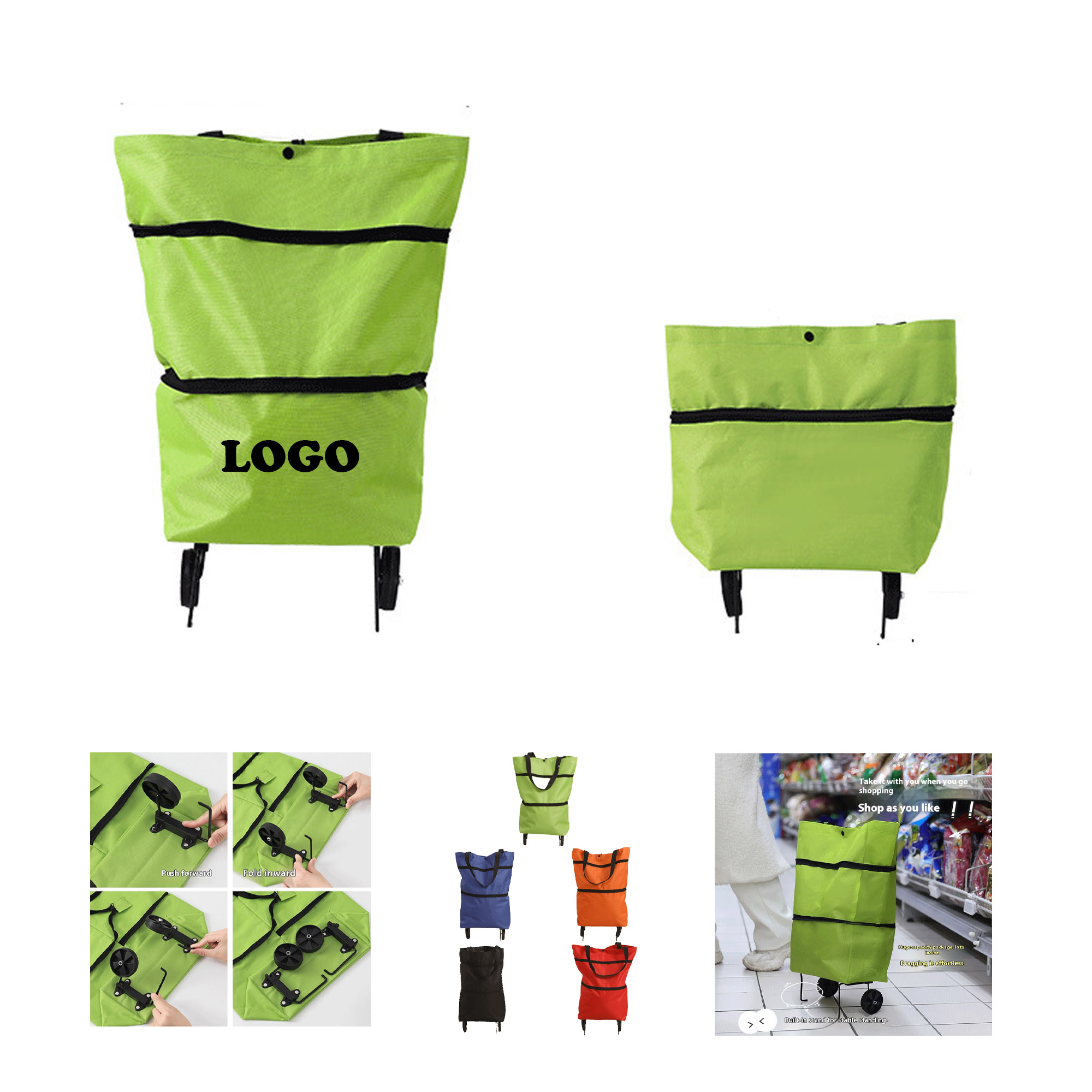 MOQ 20 pcs Wheeled Shopping Bag 3