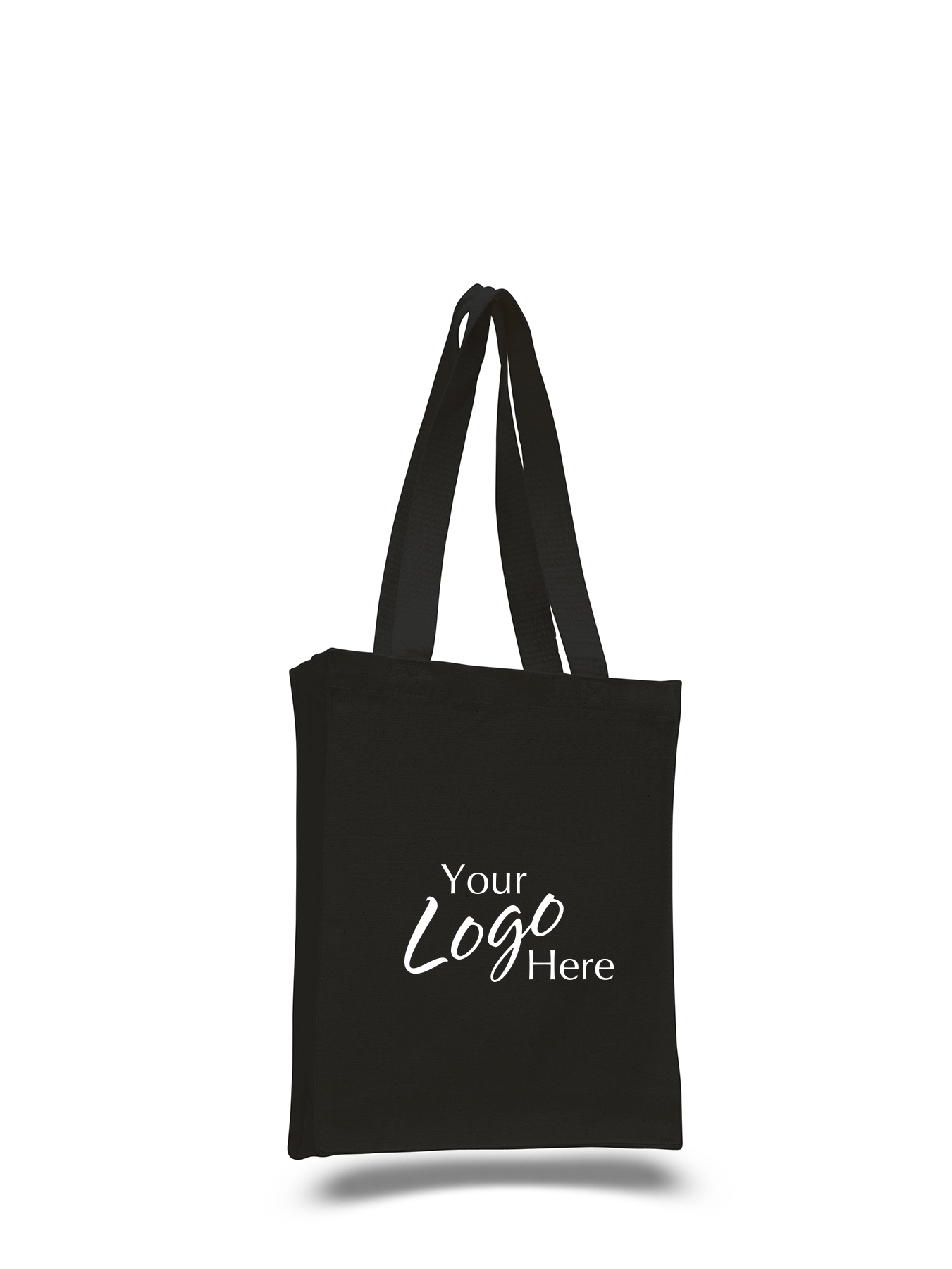 Canvas Book Bag 10" W x 12" H with 3" Gusset, custom tote bag with logo imprint 9