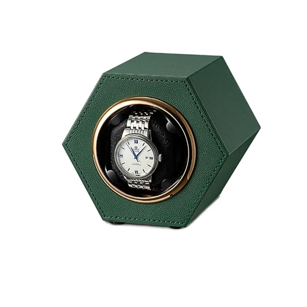 6 Colors Hexagonal Watch Winder Mini Single Rotary Motor Box 2