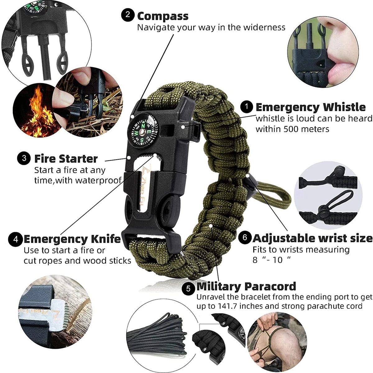 Tactical Survival Bracelet 1