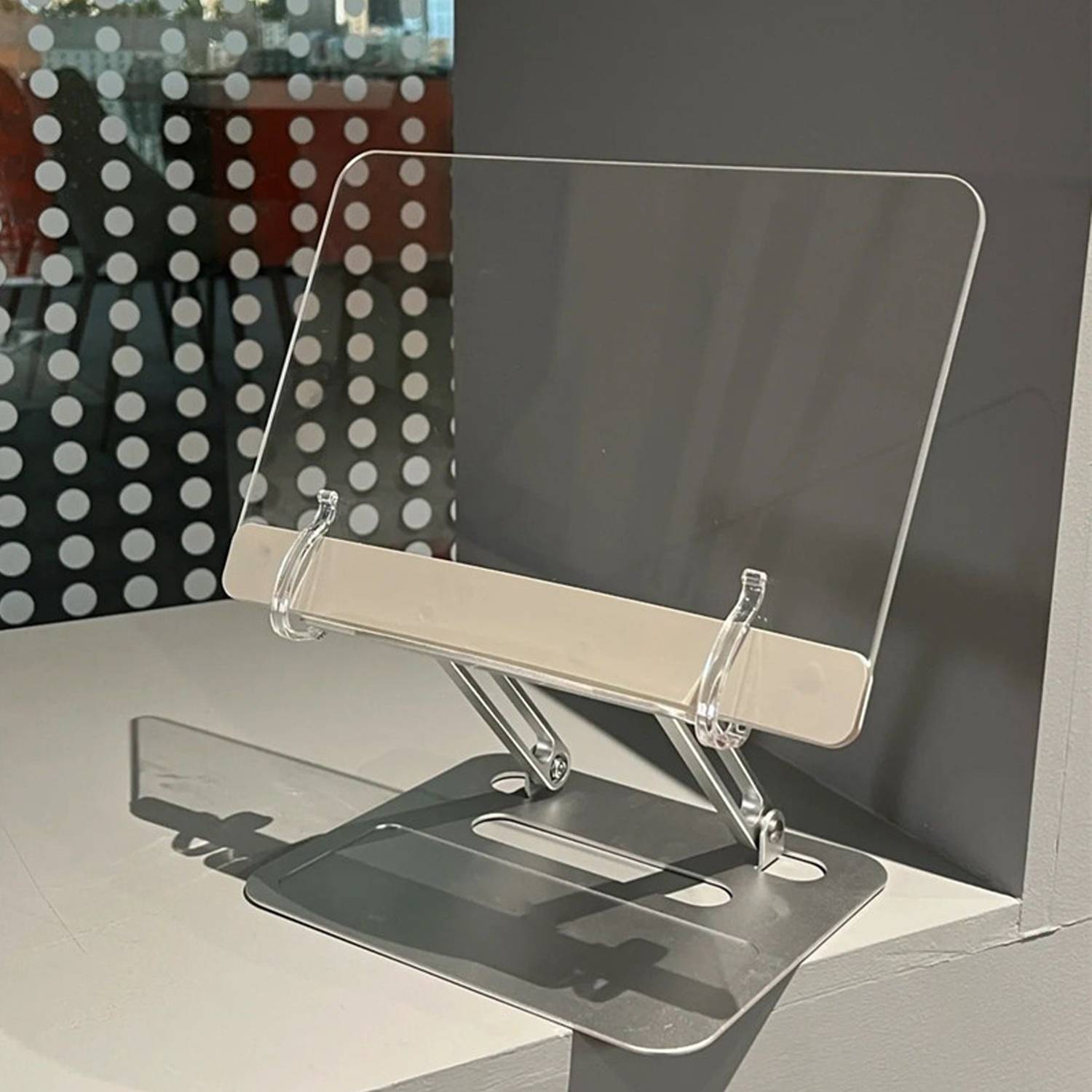 Acrylic book & laptop stand 2