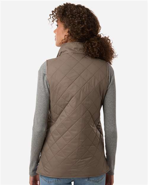 Women's Vintage Diamond Quilted Vest - W207359 15