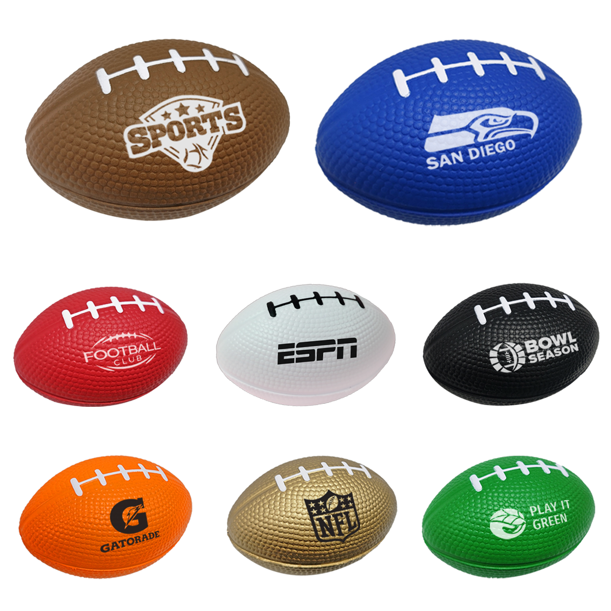 Football Stress Reliever Ball, Semi Soft And Squeezable 2