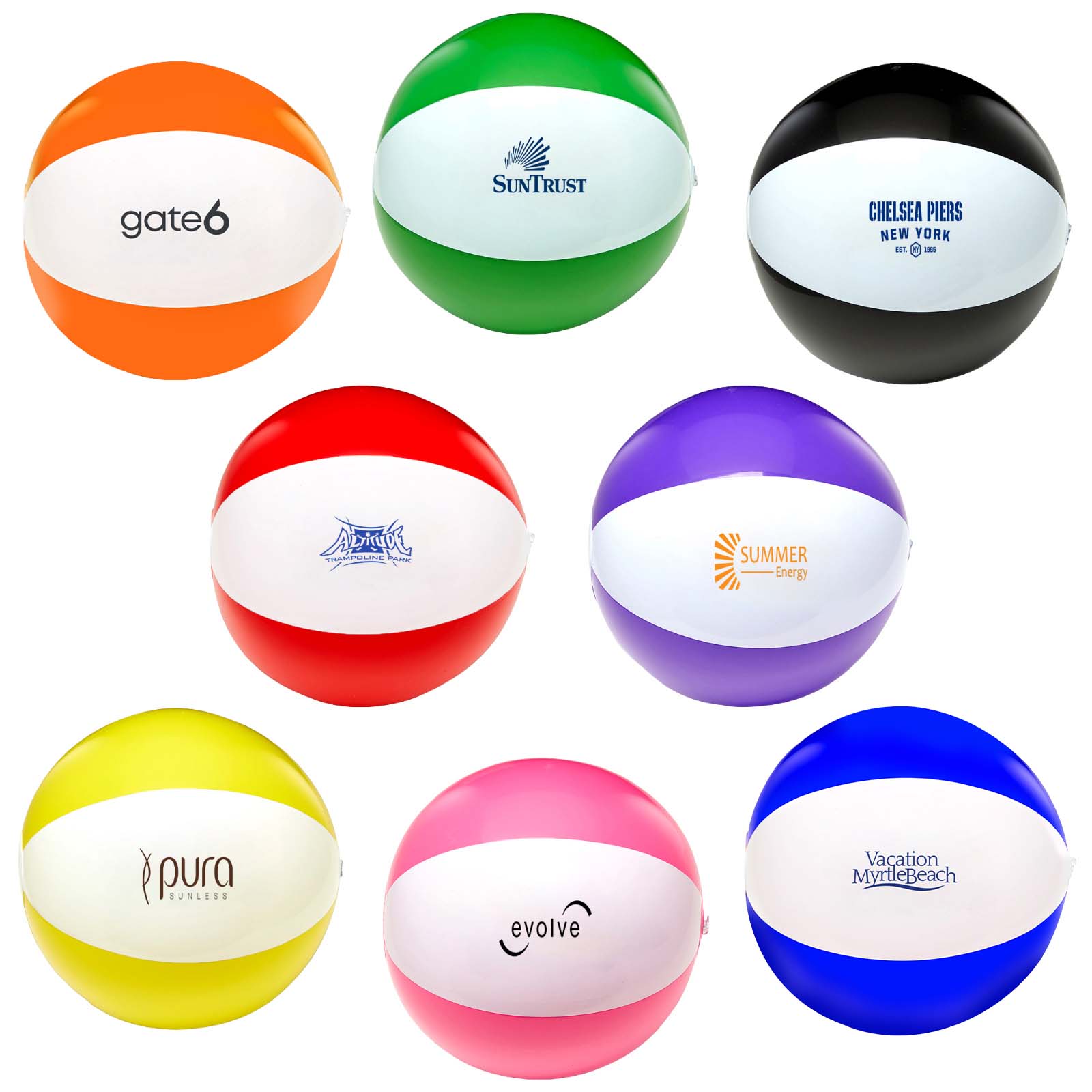 16" Two Tone Beach Ball Inflate 10