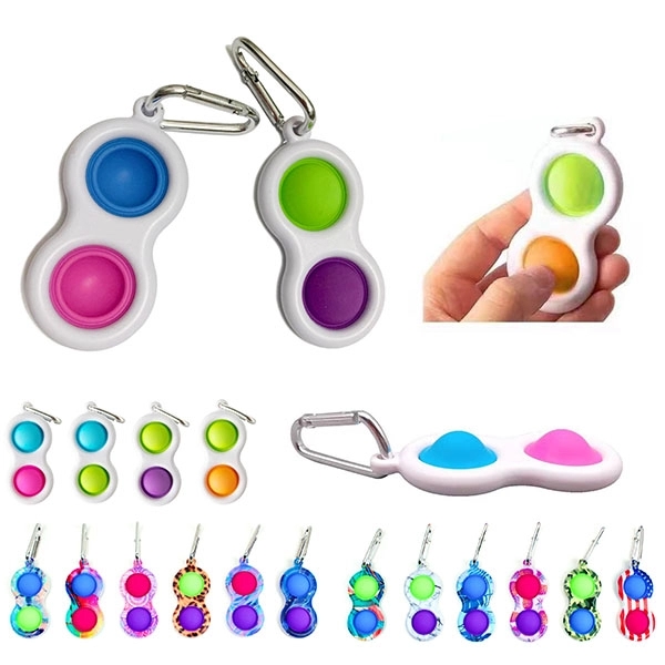 2PCS Simple Dimple Keychains 3