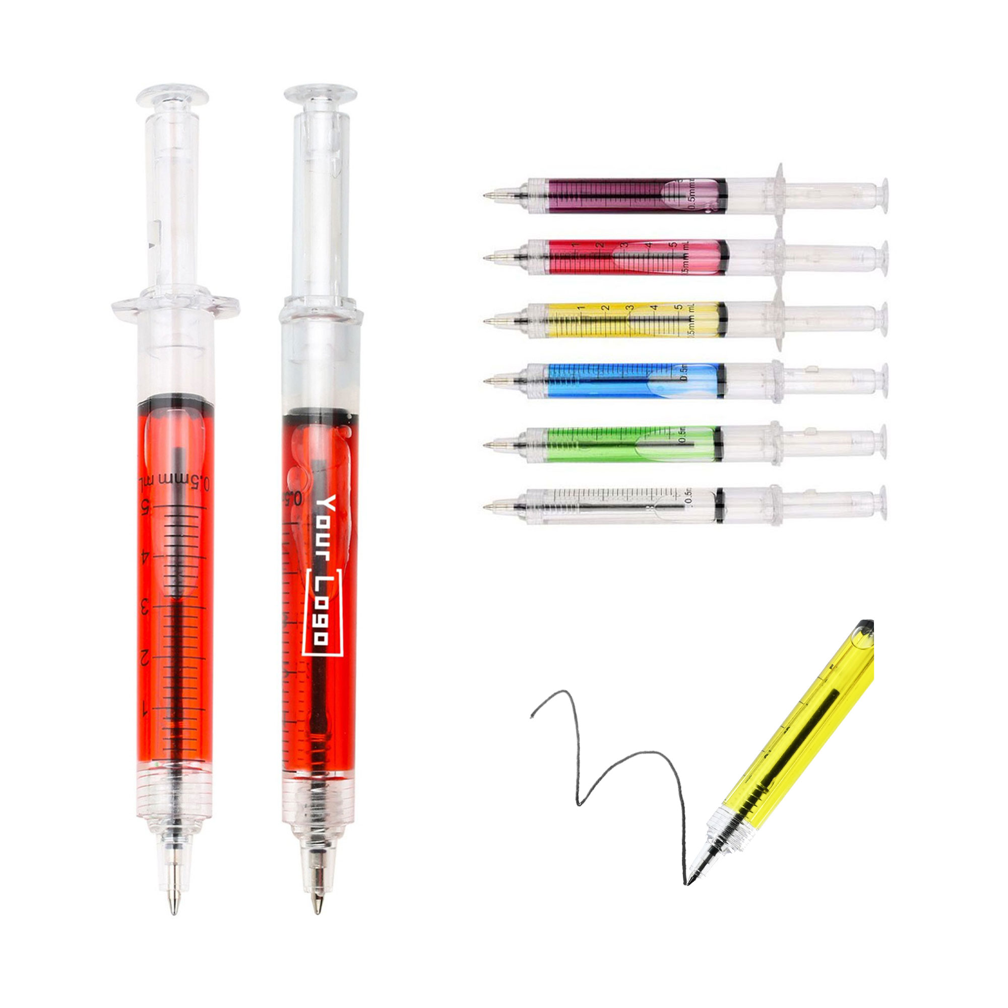 Syringe Ballpoint Pen Shape Oily Rollerball 5
