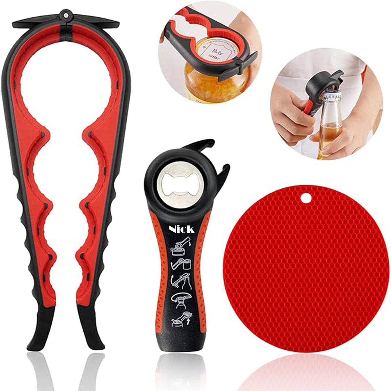 Beer Bottle Opener Set 4 in 1 Creative