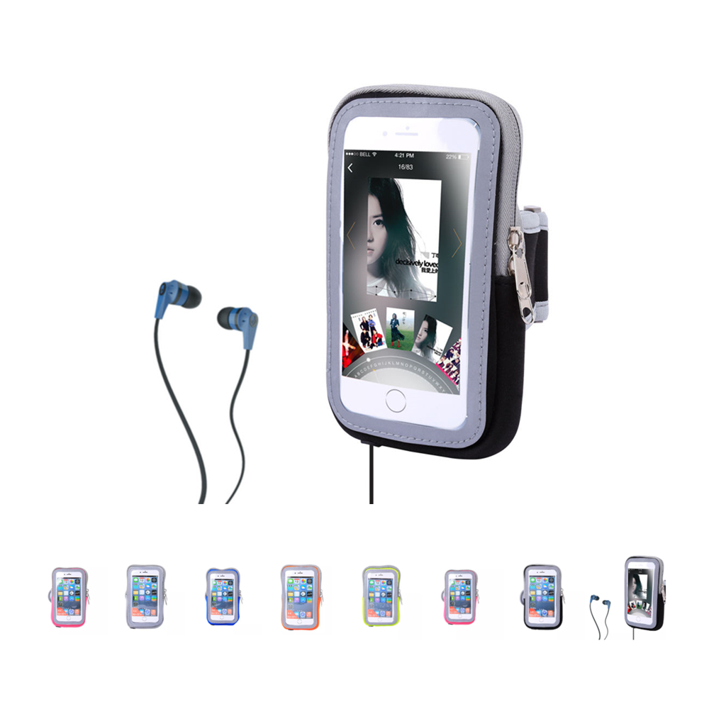 Reflective Touch Screen Armband w/Earphone Hole 4