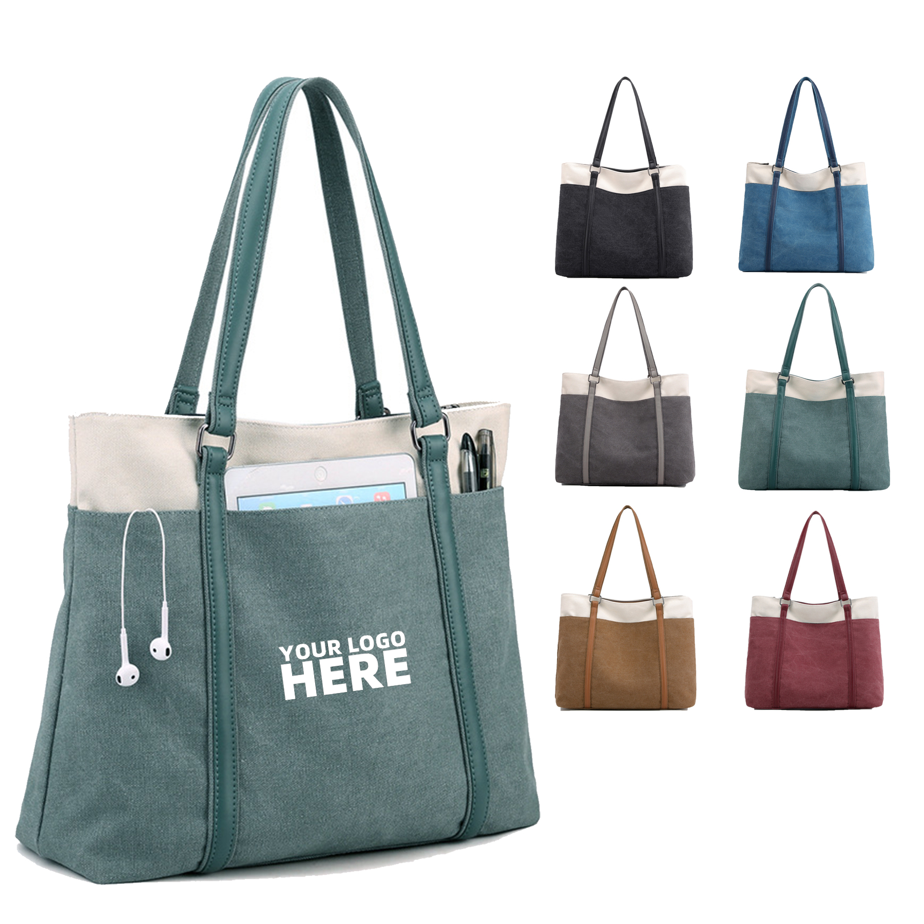 Womens Canvas Tote Handbag 2