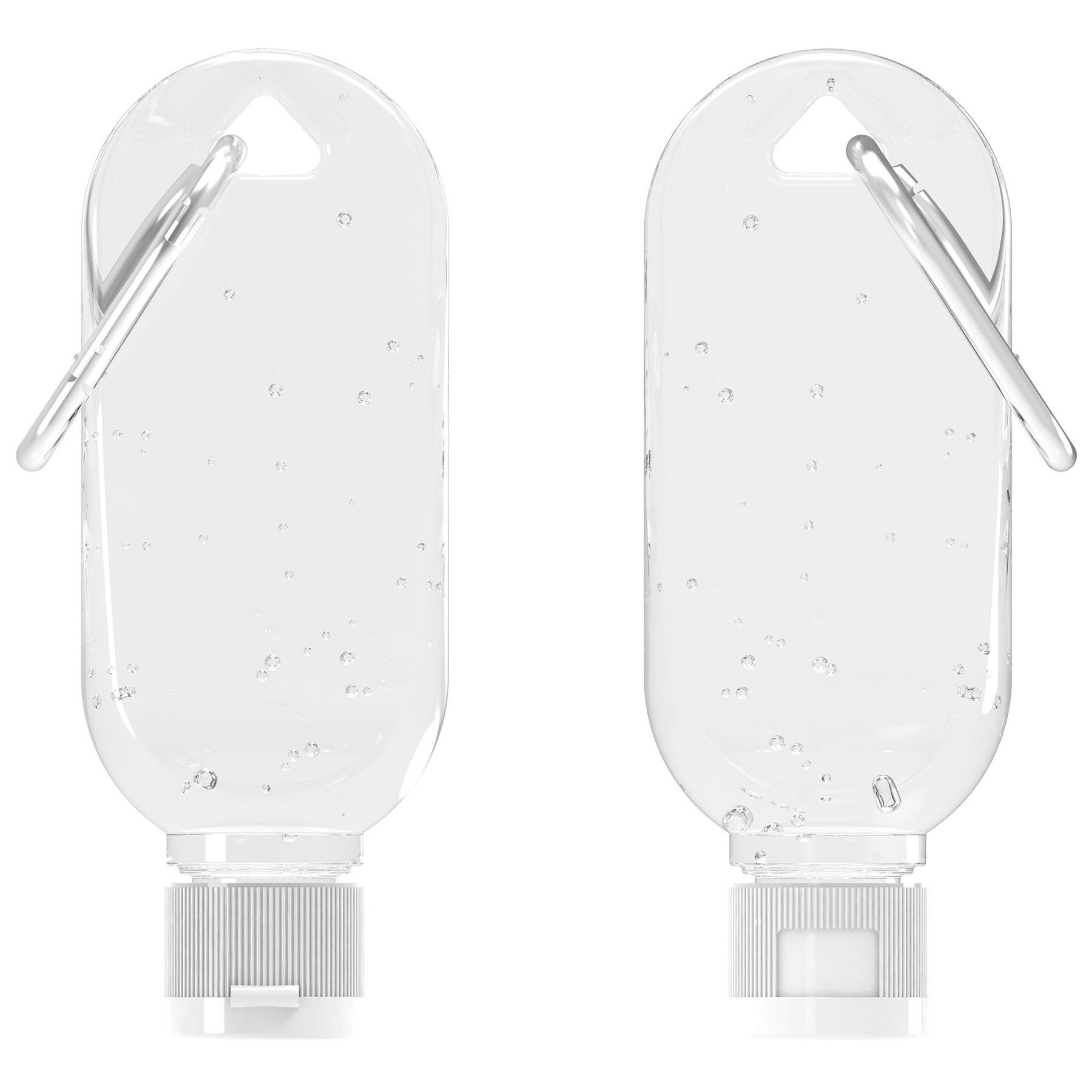54ml (1.8oz) Antibacterial Hand Sanitizer Gel with Color-Matched Carabiner & Custom Label 10