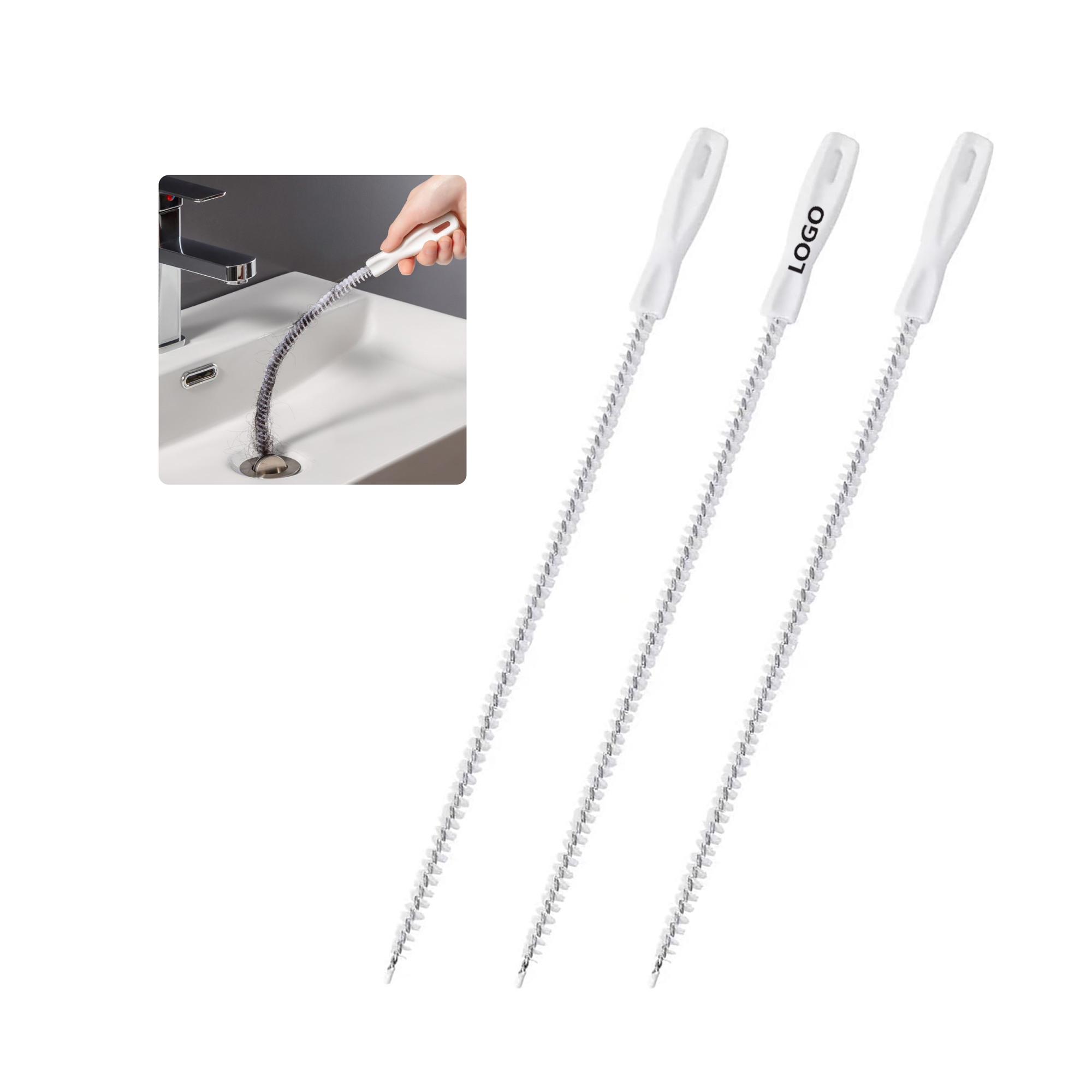 Flexible Drain Hair Cleaning Brush 2