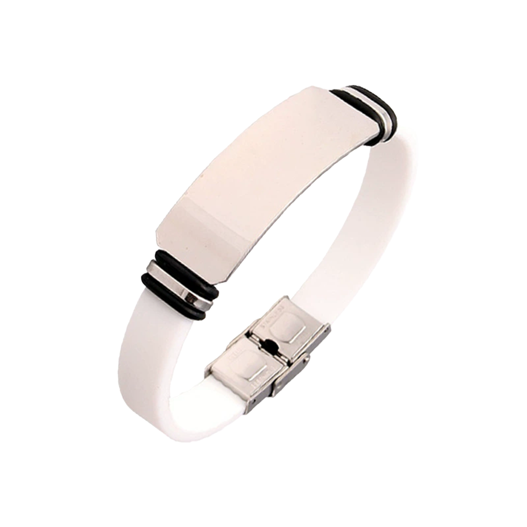 Couple's Silicone Titanium Steel Bracelet 8