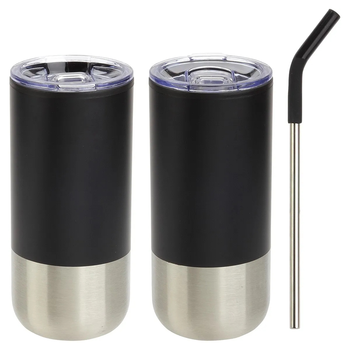 16 oz Stainless Steel Tumbler with Straw 5