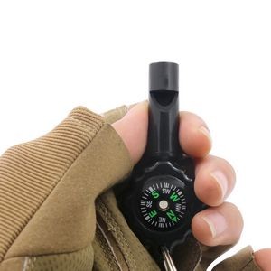 Compact 2-in-1 Whistle and Compass With Carabiner 2