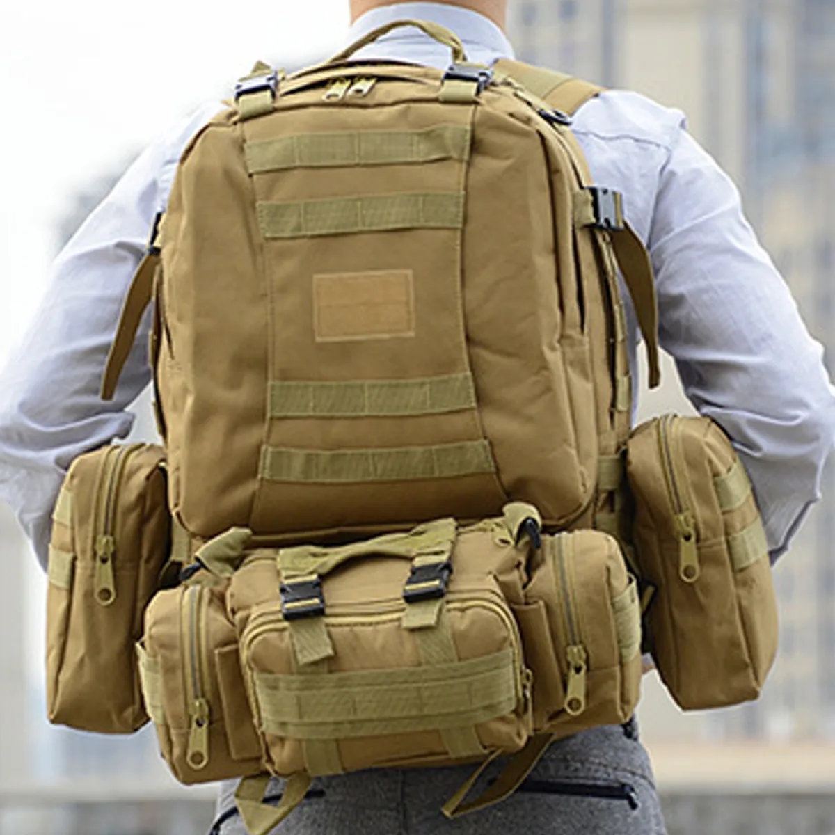 55L Tactical Military Backpack With Detachable Pouches 4