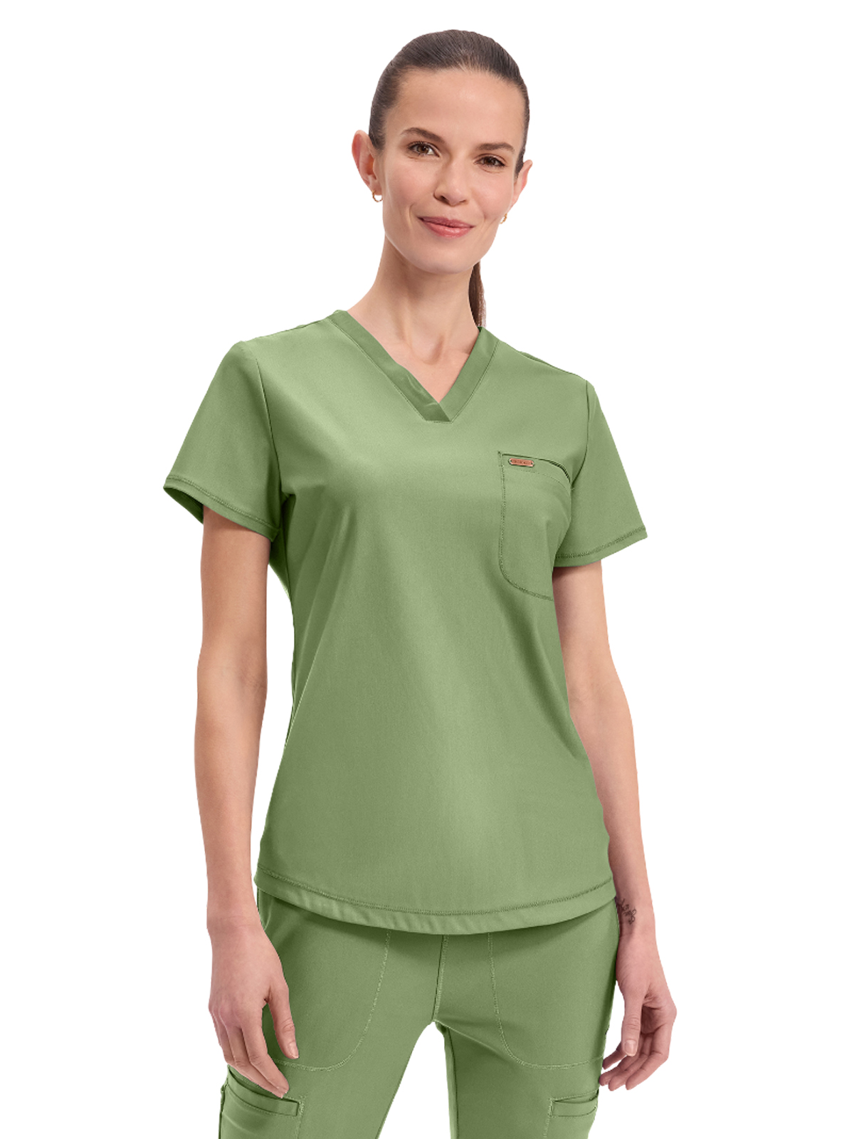 Cherokee - Form - Women's 1-Pocket Tuckable V-Neck Top 6