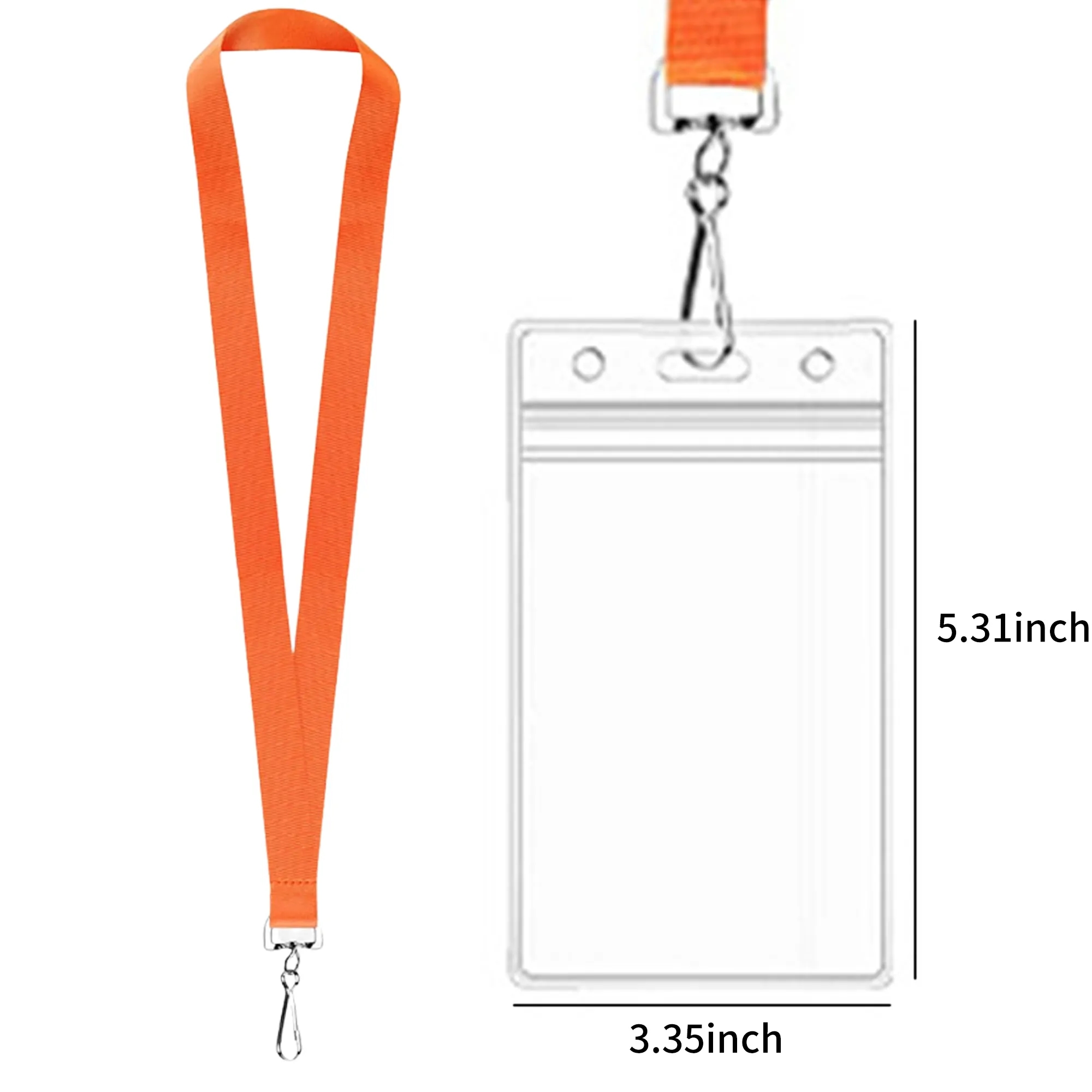 Lanyard ID Card Holder Clear PVC 13