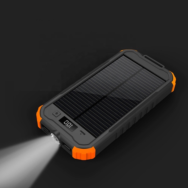 Crash Proof Solar Power Bank with Torch Light 10000mah 8