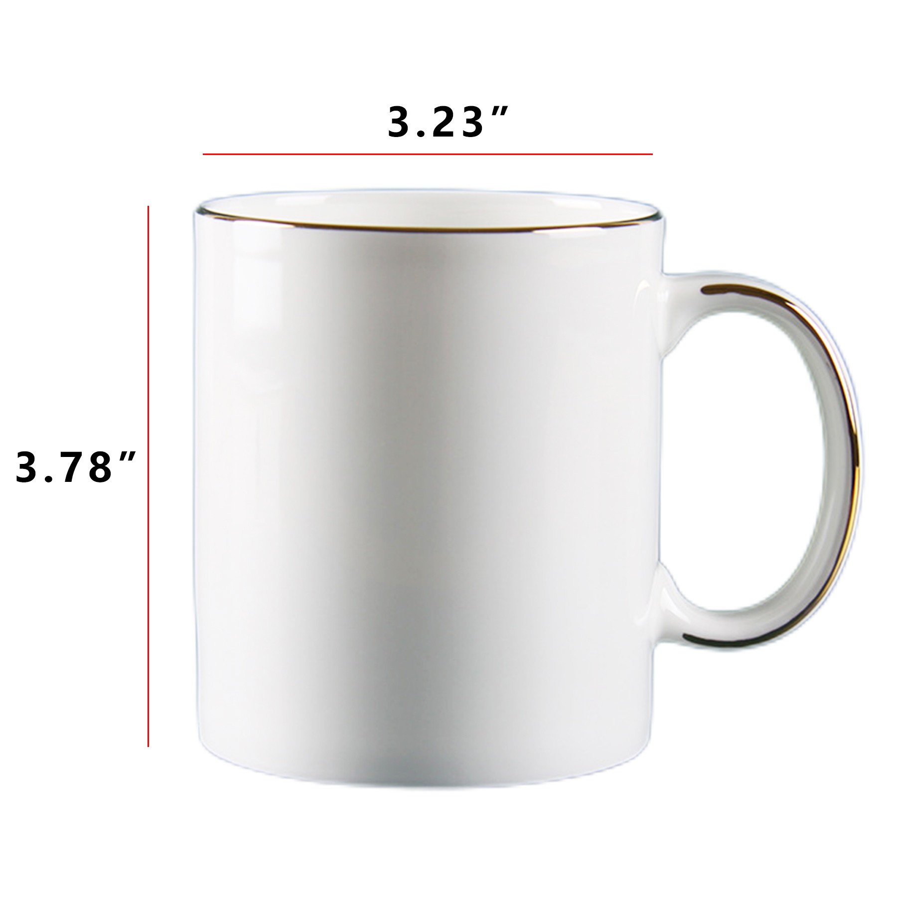 12Oz Gold-Rimmed Bone China Mug 4