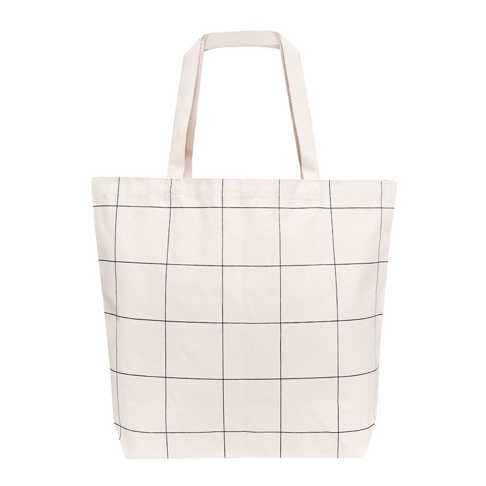 10 Oz. Lightweight Market Tote Windowpane Plaid 5