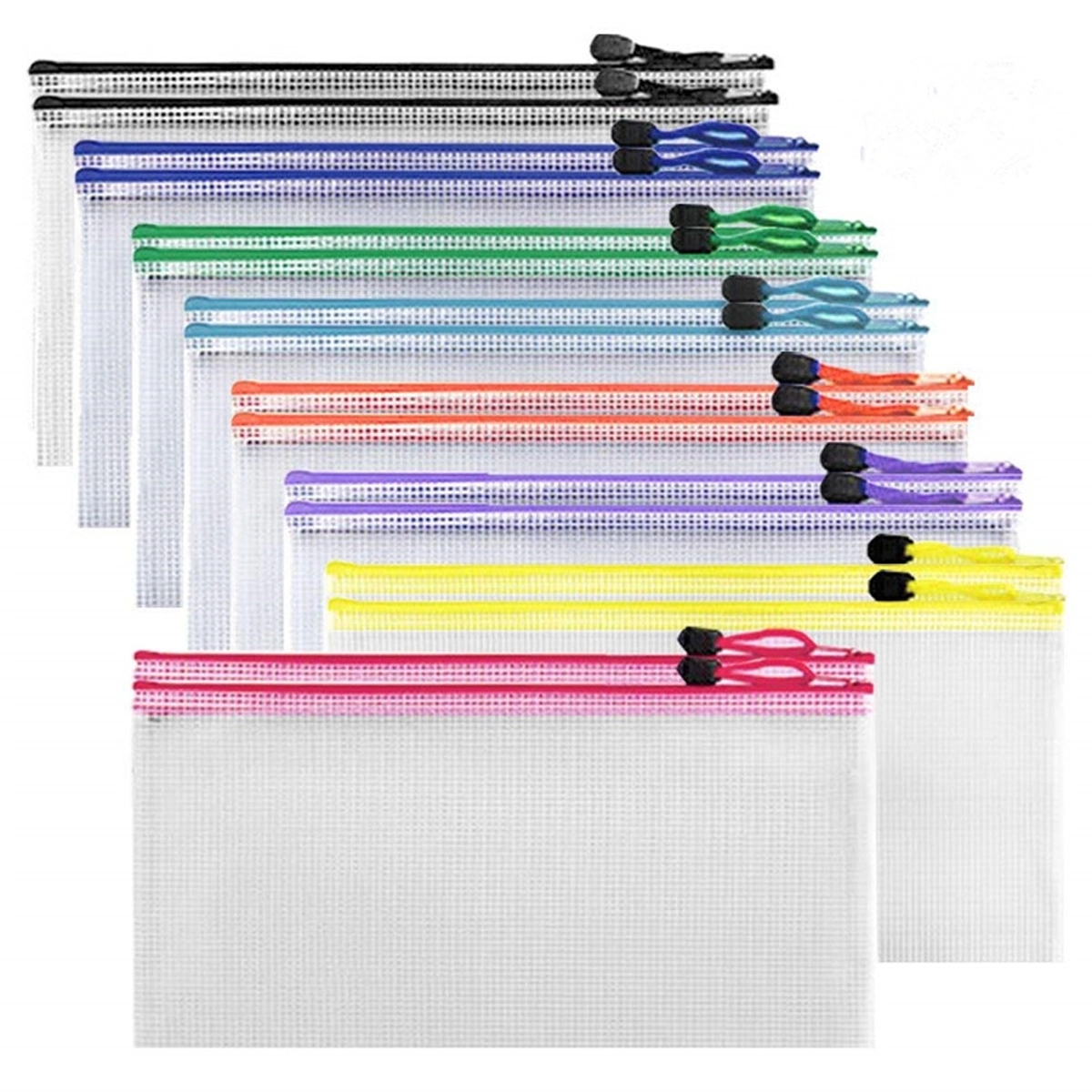 Waterproof A4 Zipper File Bags Document Mesh Pouch 6