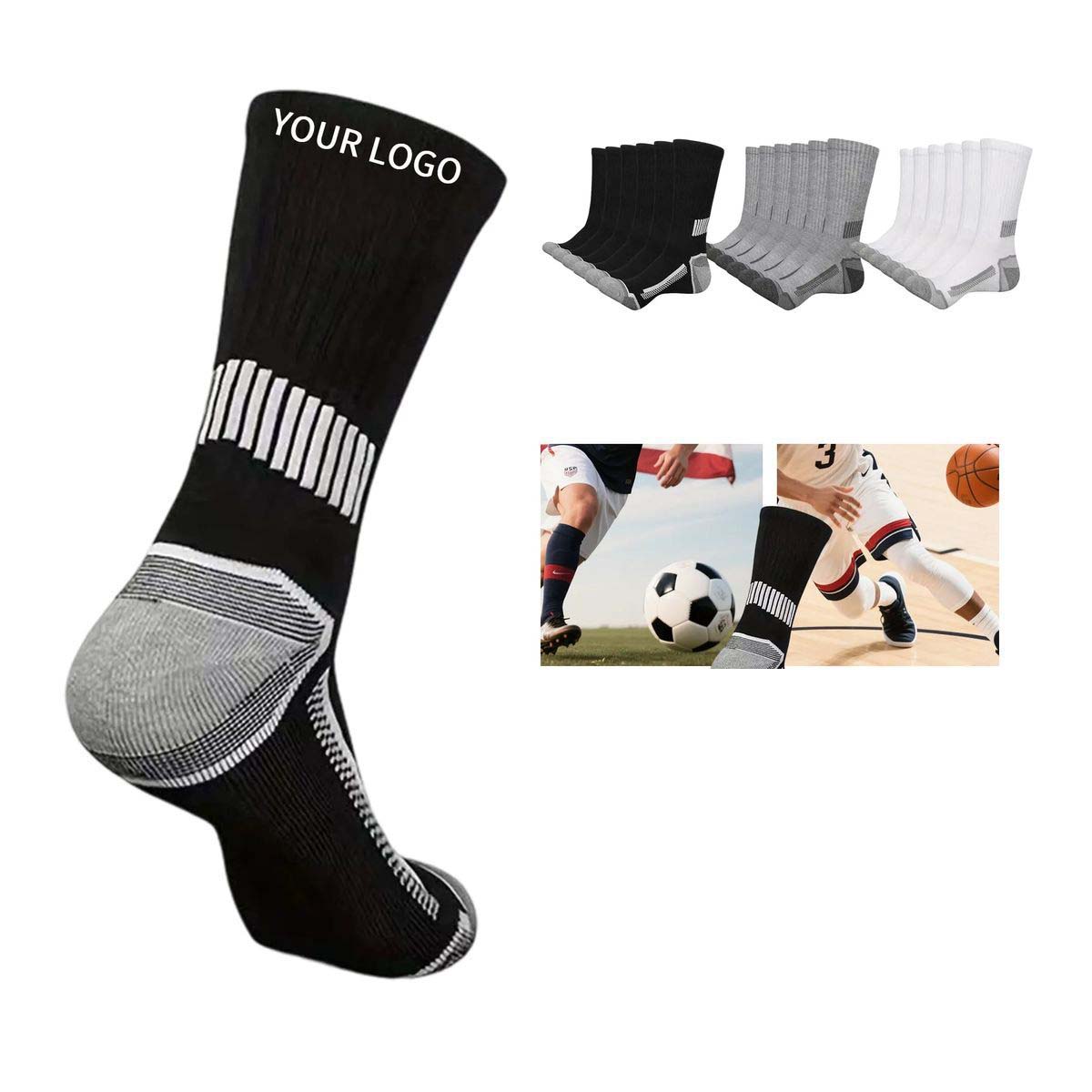 Breathable Cotton Sports Socks for Basketball 2