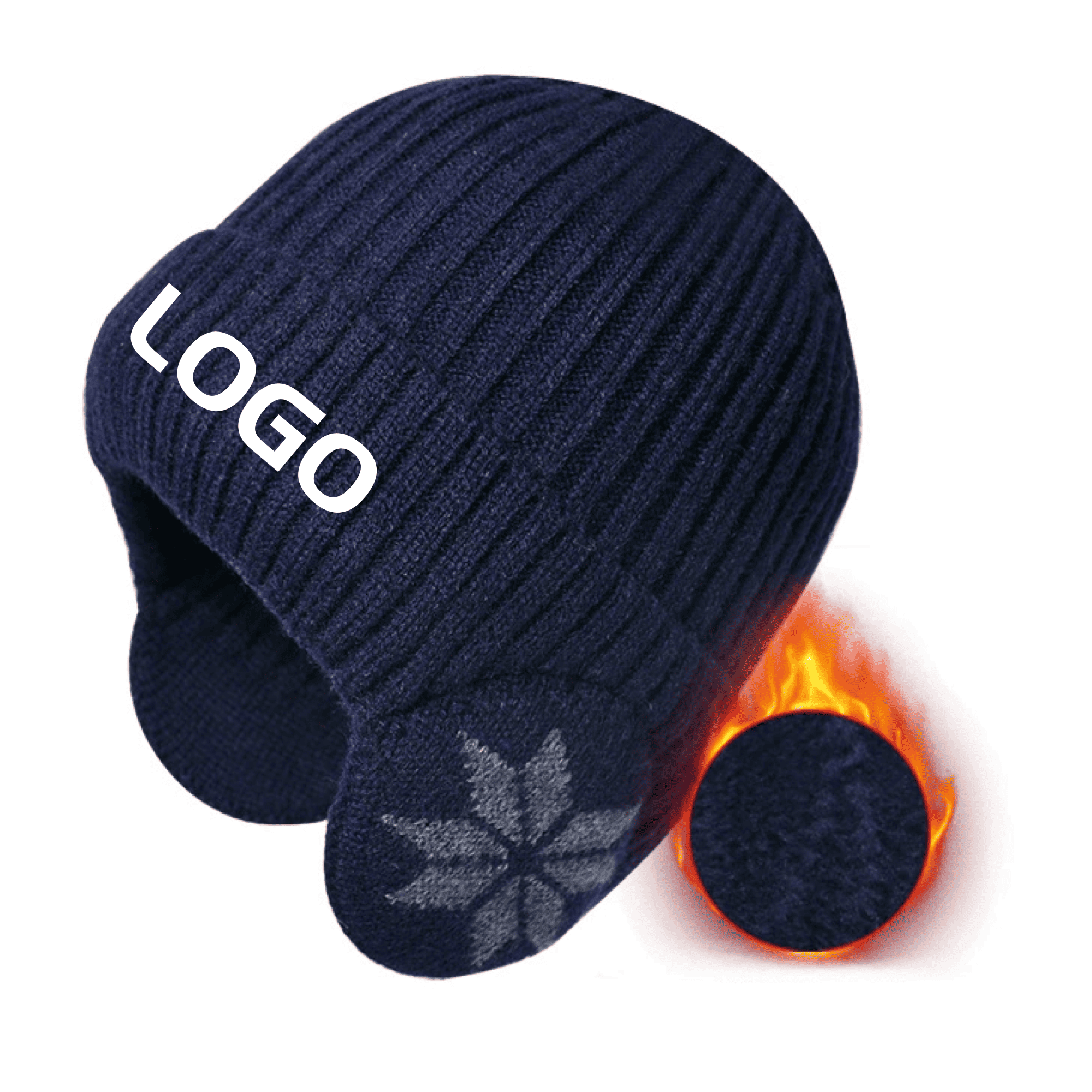 Custom Logo Winter Thermal Ear Protection Cap 2