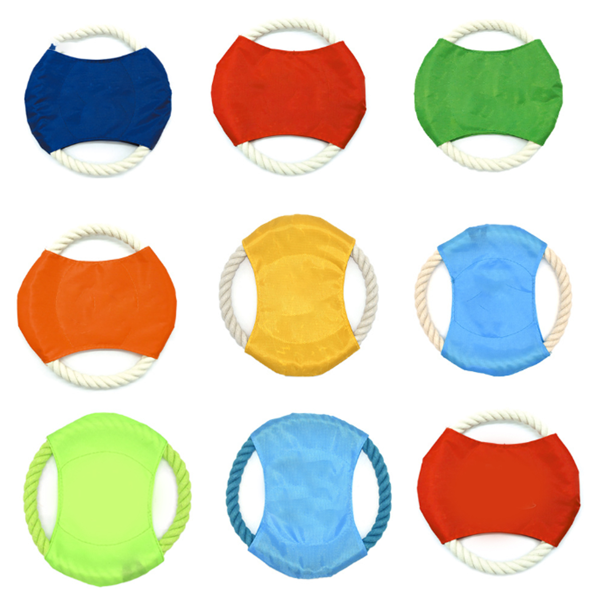 Rope Ring Dog Frisbee Toy with Durable Fabric 2