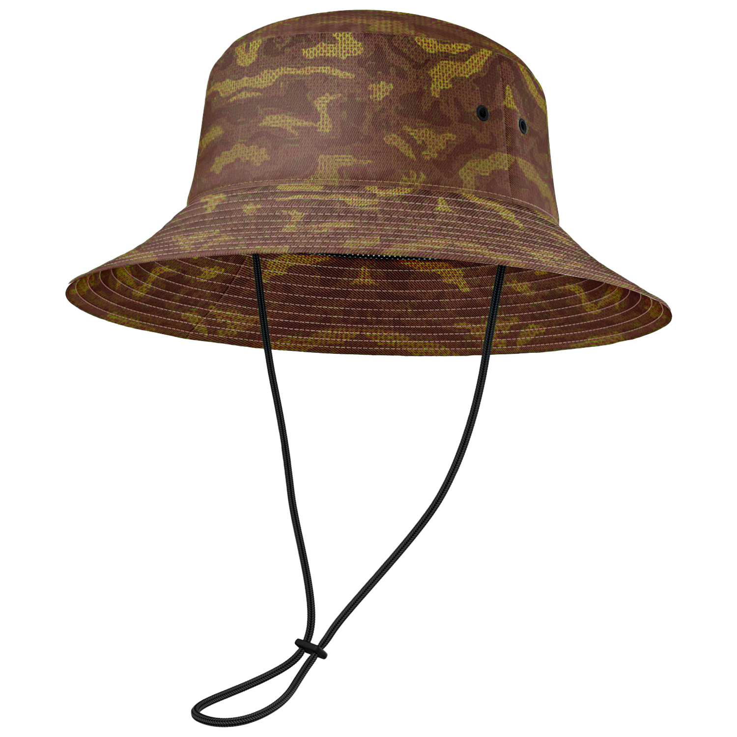 Sublimated summer fishing bucket hats w/ Adjustable drawstring 9