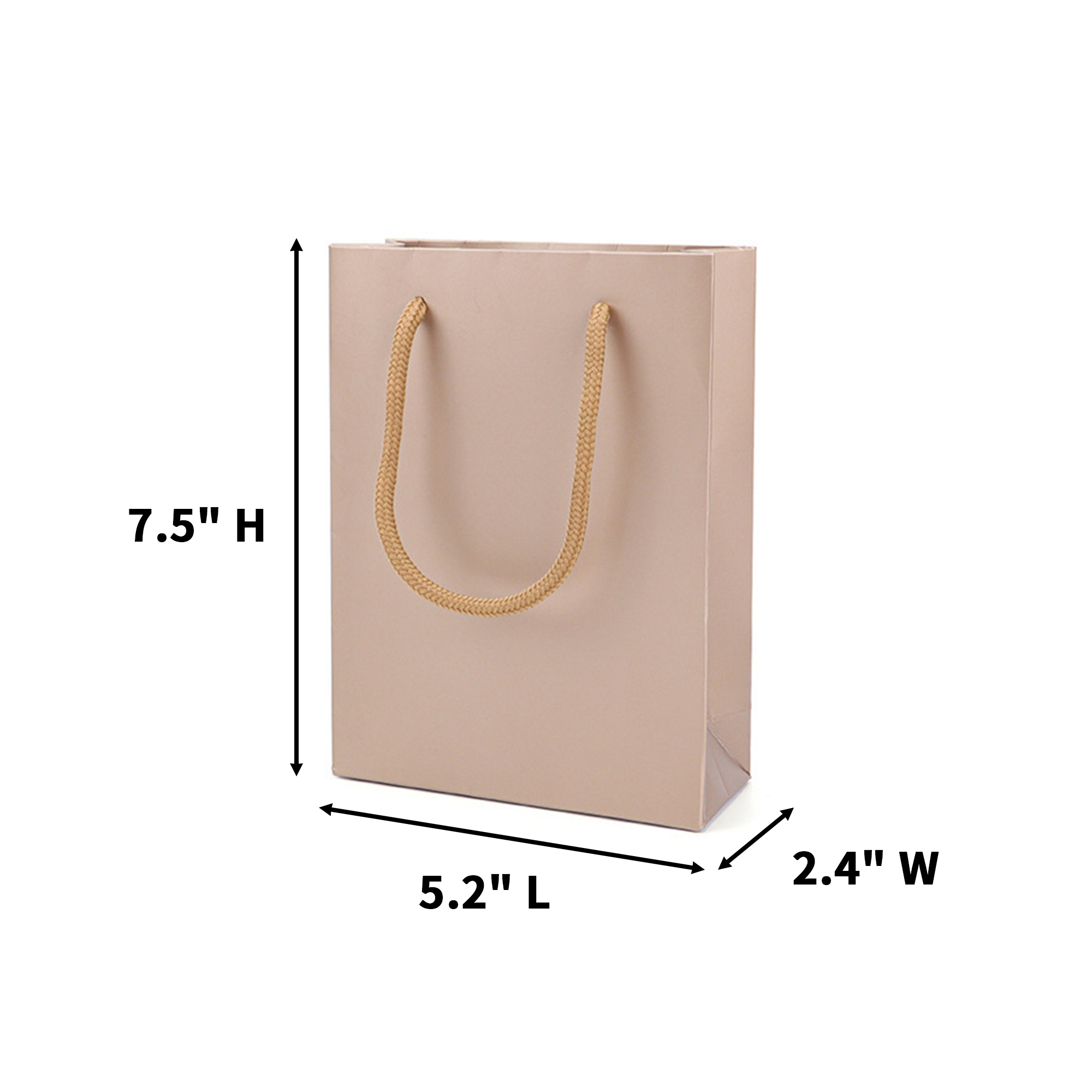 Economical Paper Handle Gift Bag 5.2 x 2.4 x 7.5" 2
