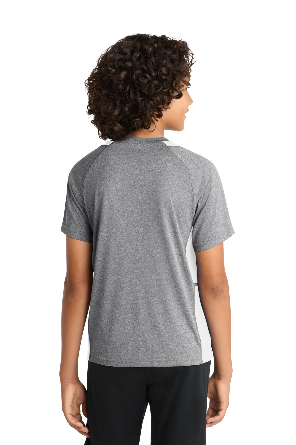 Sport-Tek Youth Heather Colorblock Contender Tee. YST361 13