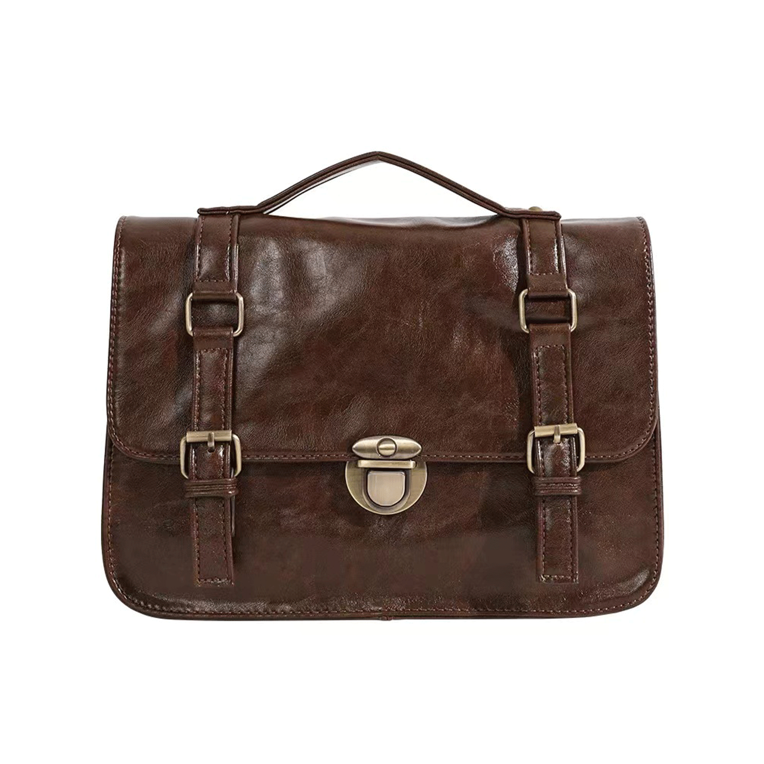 Retro Fashion PU Leather Shoulder Crossbody Messenger Bag 8