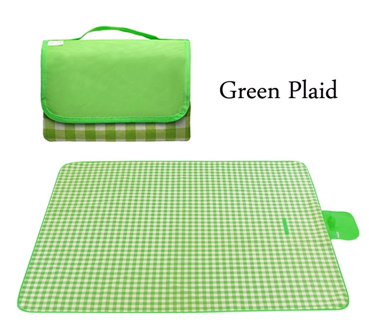 Custom Gift 600D Oxford Fabric Plaid Picnic & Beach Blanket 3