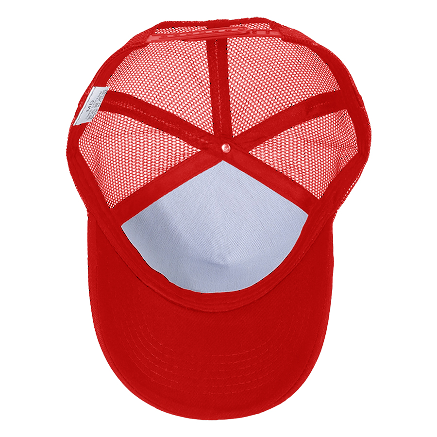 Stock Solid Color Cotton 5-Panel Trucker Cap 7