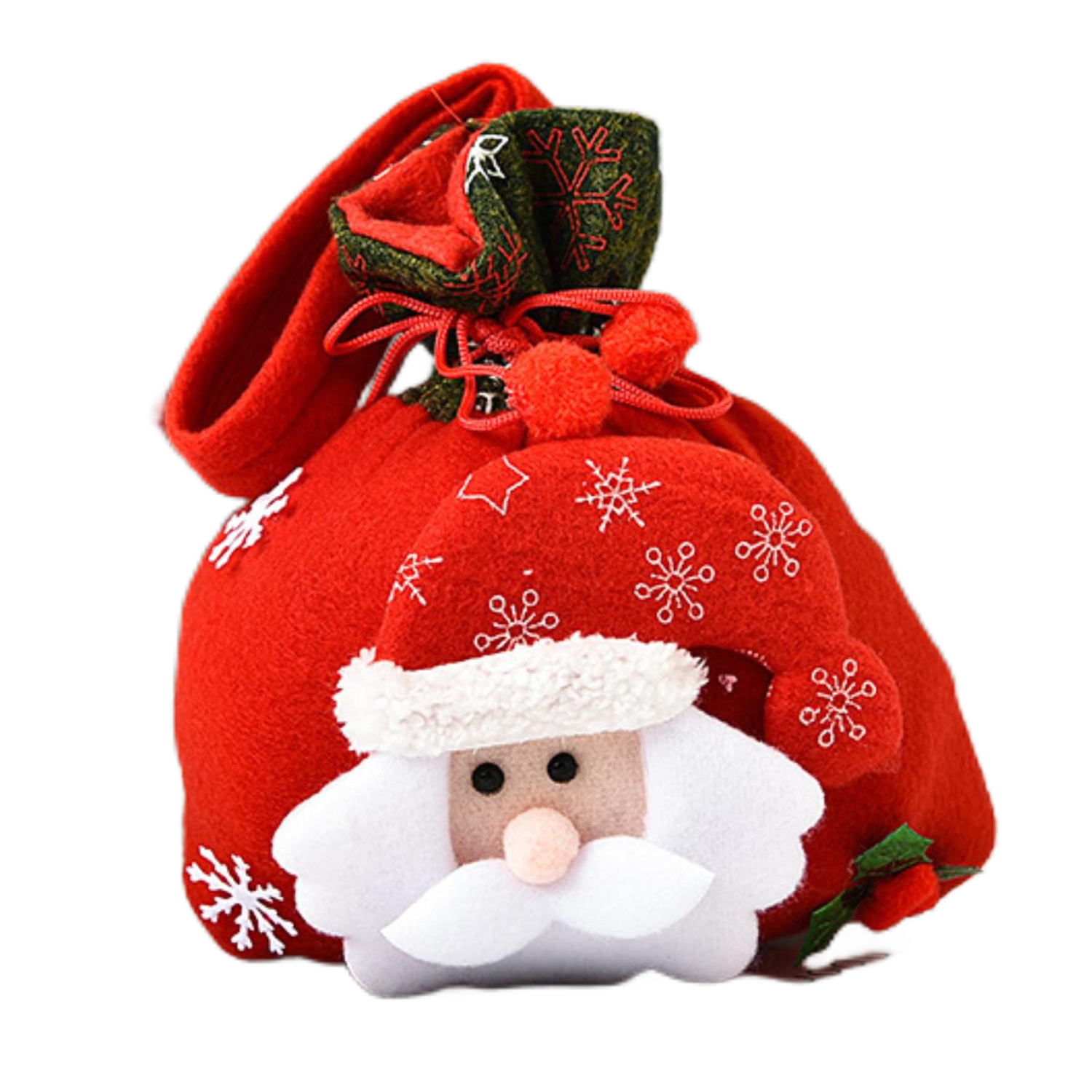 3D Designs Flannel Decoration Christmas Drawstring Gift Bags 3
