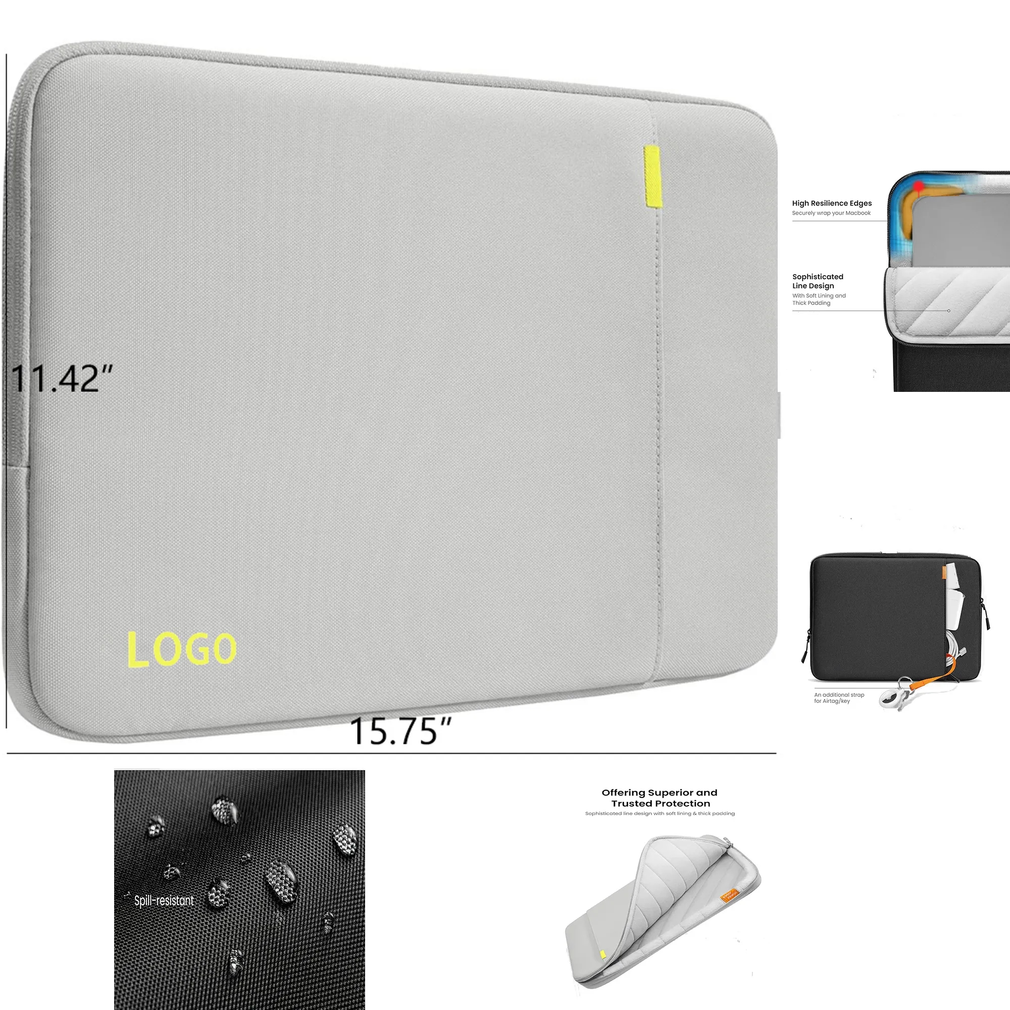 Waterproof And Shockproof Computer Bag With Logo Printing 5