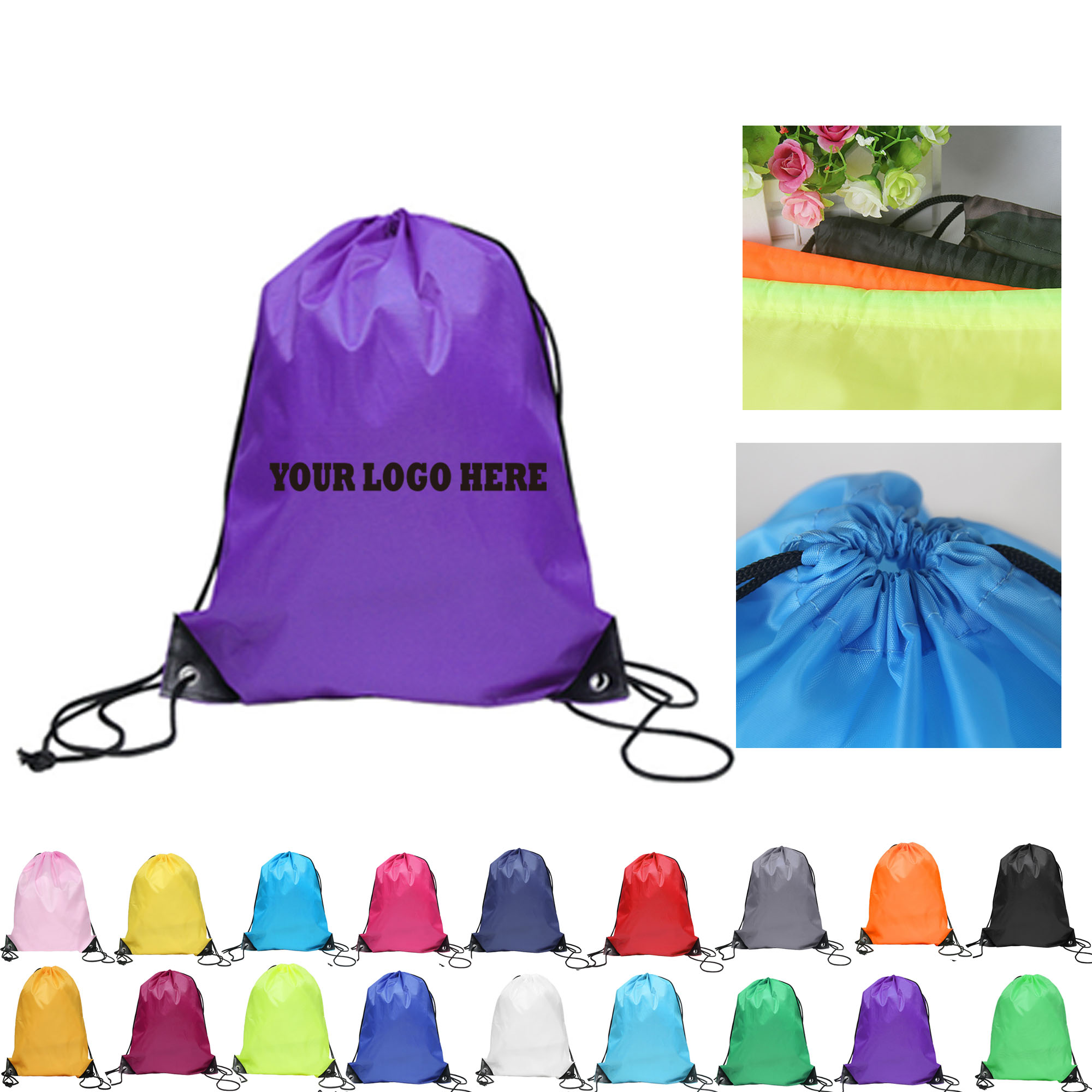MOQ20 Water-Resistant Polyester Bag Customized Logo 2