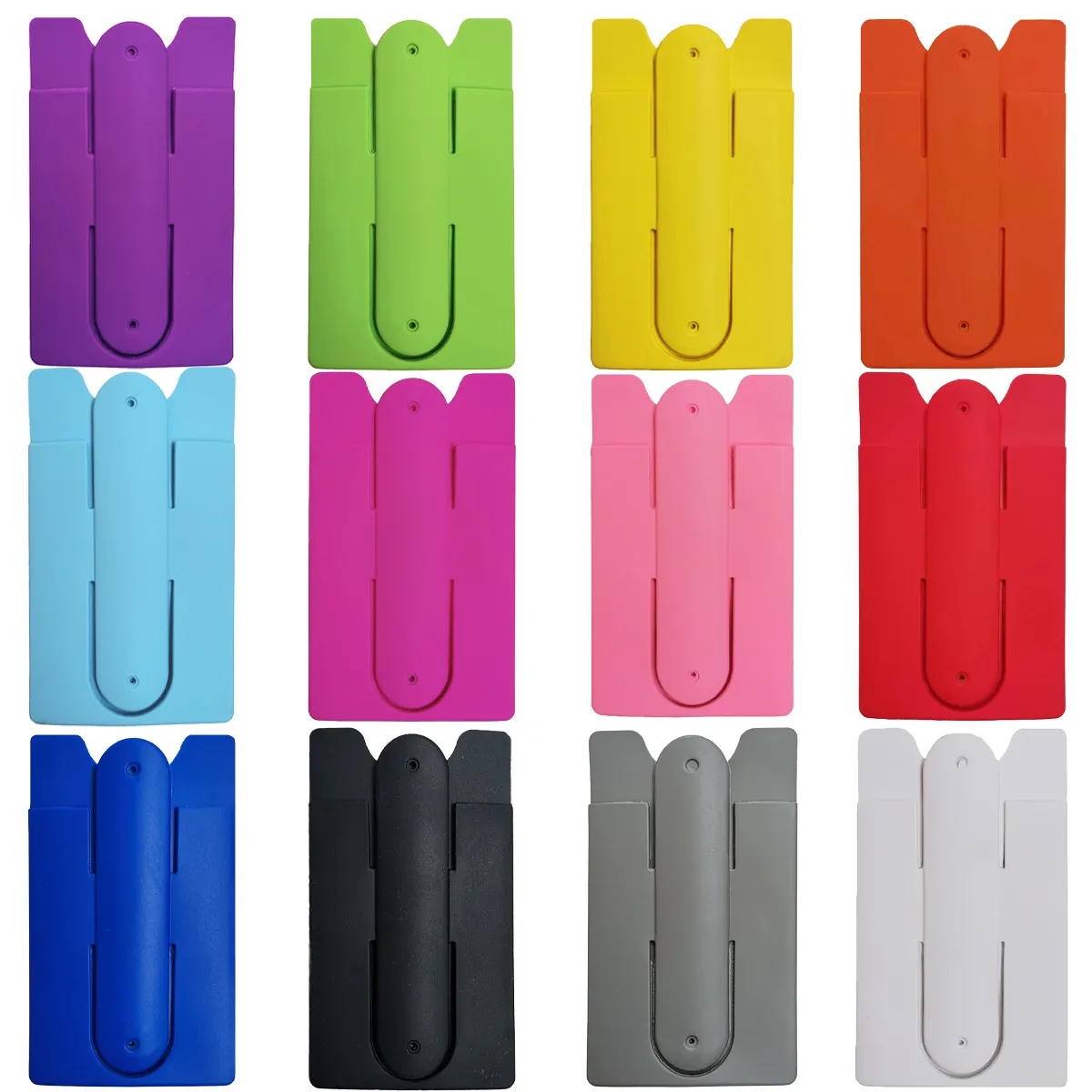 Convenient Stick-On Card Holder Cell Phone Stand Pouch Case 5