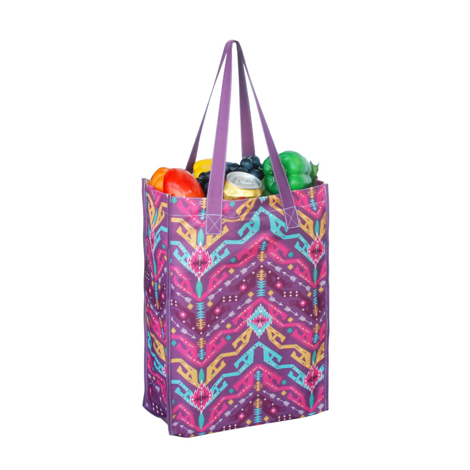 Grocery Tote Bags 11.5"x15.5"x5"Gusset Full Color Cotton Bag, custom tote bag with logo imprint 2