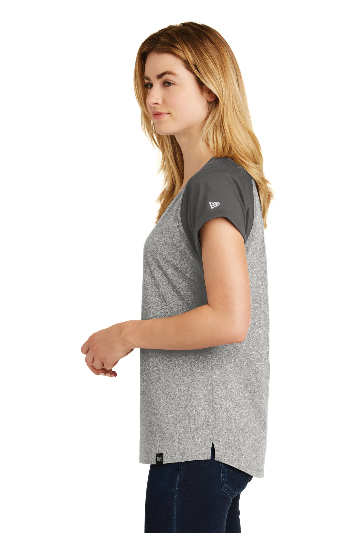 New Era Women's Heritage Blend Varsity Tee. LNEA107 3