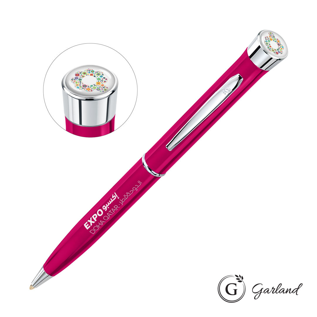 Garland® Color Custom Twist Ballpoint Pen - Chrome Accent 13